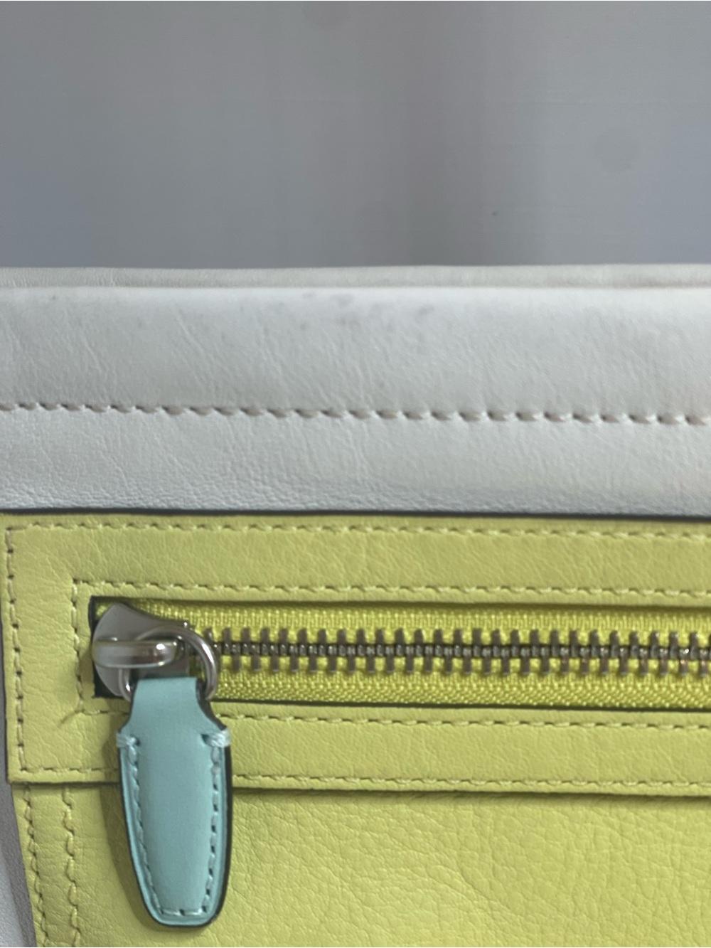 Coach Yellow and Cream Legacy Leather Clutch - Picture 7 of 11